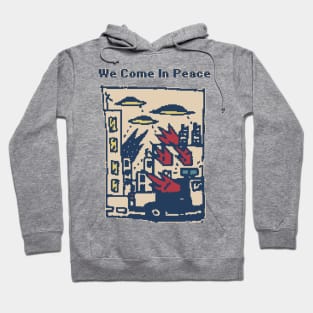 We Come In Peace - 8bit Pixel Art Hoodie